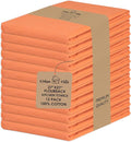 Urban Villa Kitchen Towels Cotton Dish Towels 27”x27” (Set of 12) Orange