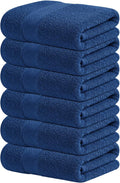 Infinitee Xclusives 100% Cotton Hand Towels for Bathroom - Set of 6 | Ultra Soft, Absorbent & Quick-Drying |16x28 inches| Luxury Hand Towel Set |600 GSM| Gym, Shower, Spa & Hotel Use