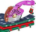 BAOSHISHAN 100mm Plug-in Electric Fabric Rotary Cutter Heavy Duty | Speed Adjustable Round Blade Fabric Cutting Machine for ≤1.06 inch Thickness Multilayer Fabric Leather Cloth Carpet (Purple)