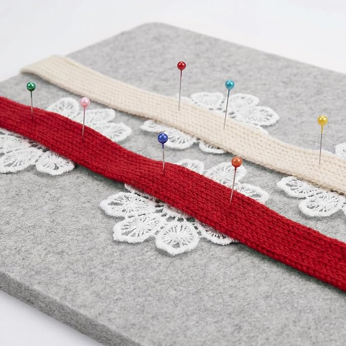 MABOZOO Wool Pressing Mat with Printed Grid, 24 * 18 Inch Double-Sided Wool Ironing Mat with Straps, Portable Ironing Pad for Quilter, Sewing, Scrapbooking