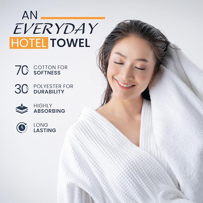 belem Bulk Salon Towel -120 Hand Towels Bulk(16x27) - 10 Dozen Wholesale Economy Massage Towels - Light Weight & Quick Dry Bulk Hand Towels – Ideal for Spa, Pool, Hair & Gym Towels(010602)