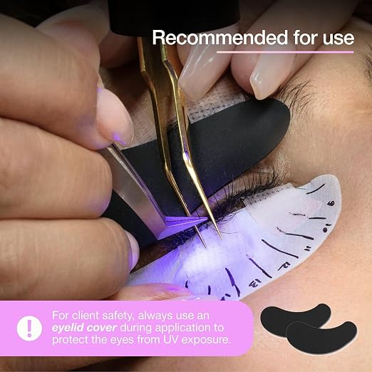 Curacoro UV Lash Glue for Eyelash Extensions, UV Instaset Black | 5ml Black UV Glue, Instant Curing, Low-Odour, 6-Week Retention