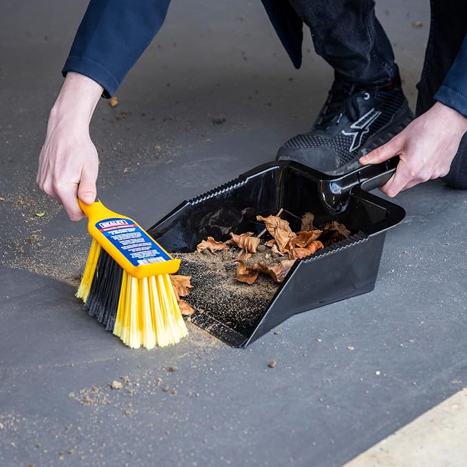 Sealey BM04 Dustpan and Brush Set Composite, 102mm x 231mm x 311mm, Blue