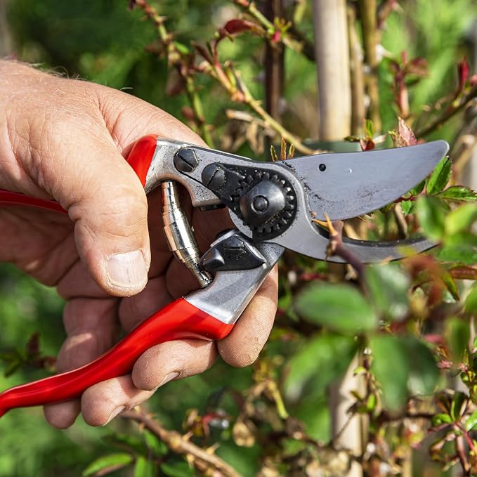 Felco F9 Pruning Shears – 8.3" Swiss-Made Left-Handed Garden Clippers with 1" Cutting Capacity | Hand Pruners for Gardening | Garden Tool Cutter with Precision Bypass Blade, Forged Aluminum Handles