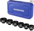 WORKPRO 24-38mm (6-Piece) Oil Filter Socket Wrench, Oil Filter Removal Tool, Oil Filter Change Set, Ideal for Some Ford F250, BMW, Mini, Volvo, Audi, VW, Porsche Vehicles