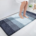 OLANLY Bathroom Runner Rugs Mat 44x24, Extra Soft Absorbent Microfiber Bath Rugs, Rubber Backing, Quick Dry, Washable Long Bath Mats for Bathroom, Tub and Shower, Home Decor Accessories, Airy Blue