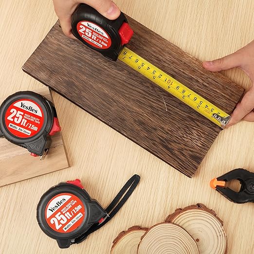 2 Pack Tape Measure 25 ft, Easy Read Retractable Measuring Tape 1-Inch Wide, Great for House Construction and Carpenter