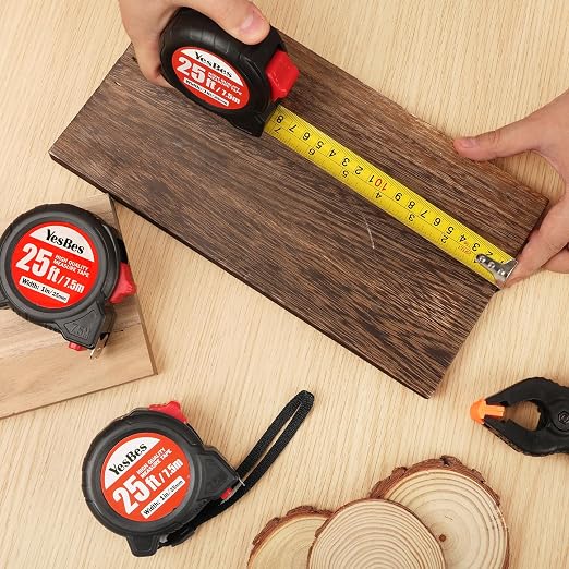 Tape Measure 25 ft, 10 Pack Bulk Easy Read Measurement Tape, Self-Locking Measuring Tape Retractable 25 FT by 1 in