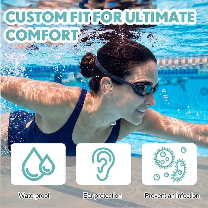 Relaxweex 200 Pcs Wax Earplugs Bulk Moldable Silicone Wax Earplugs for Sleeping 32 db Gel Ear Plugs for Noise Canceling Reduction Swimming Hearing Protection Shooting Construction Work(Clear)