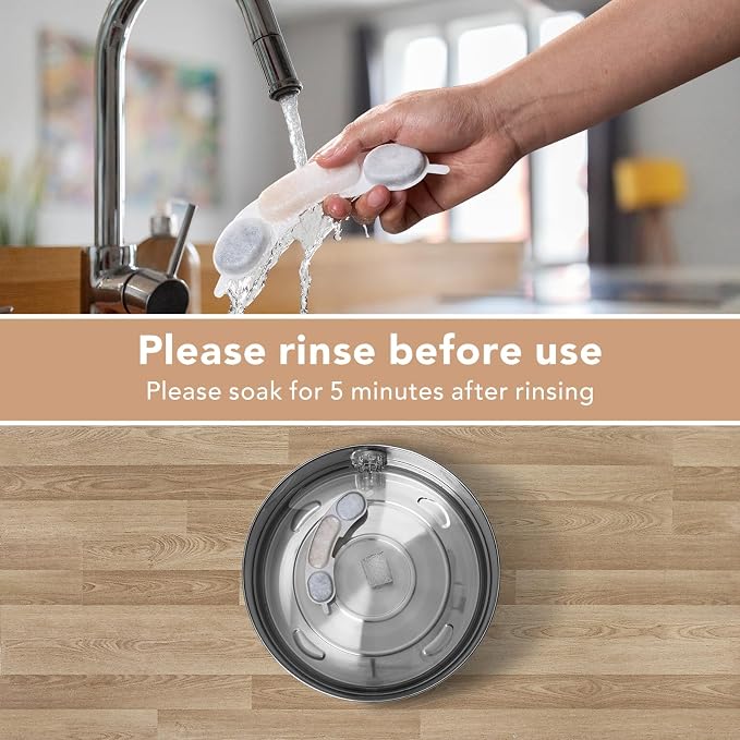 Smartoo Official 3 PCS Filters & 3 Sponges for 7L/236oz Dog Water Fountain | Incl. 1 Pump Holder Replacement for Smartoo Stainless Steel Pet Water Fountain, Durable & Genuine Filter Replacement.