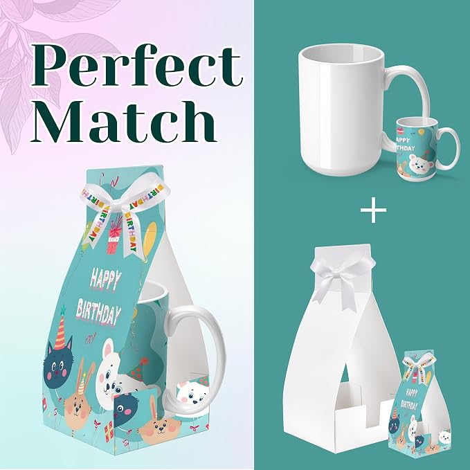 Joyclub 1 Set Sublimation Mugs Blank 15 oz Coffee Mugs Bulk White Ceramic Cups with Handle Tazas Para Sublimar for Coffee Latte Tea Milk Soup DIY Gifts