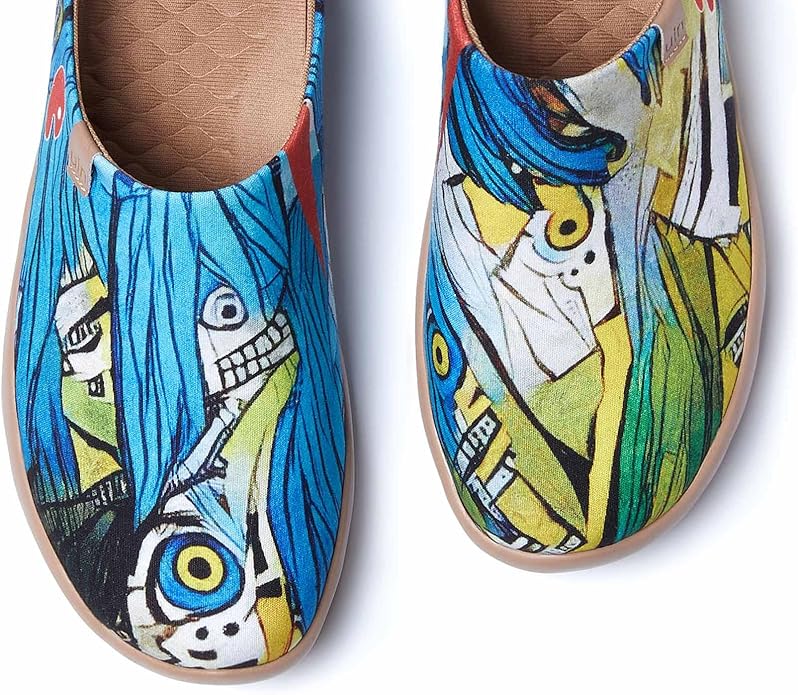UIN Men's Mules Slipper Loafers Lightweight Mules Walking Casual Clogs Comfort Household Slip Ons Art Painted Travel Shoes Malaga Marine World