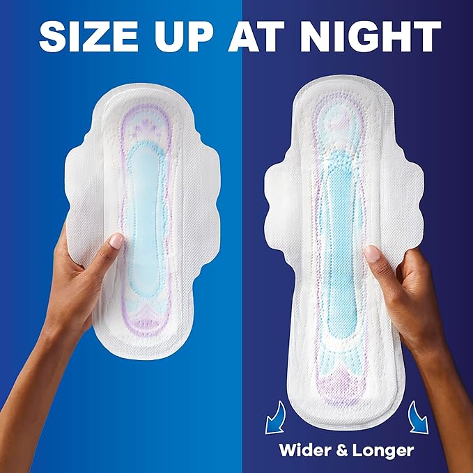 Always Ultra Thin Pads Size 2 Super Long Absorbency Unscented with Wings, 58 Count, Packaging May Vary