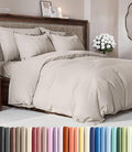 Duvet Cover Full Size Set - Extra Soft Full Duvet Cover 80" x 90" with 2 Pillow Shams for Women, Men, Kids & Teens - Hotel Luxury, Easy-Care w/ Zipper Closures & Ties - Comfy & Breathable (Light Grey)