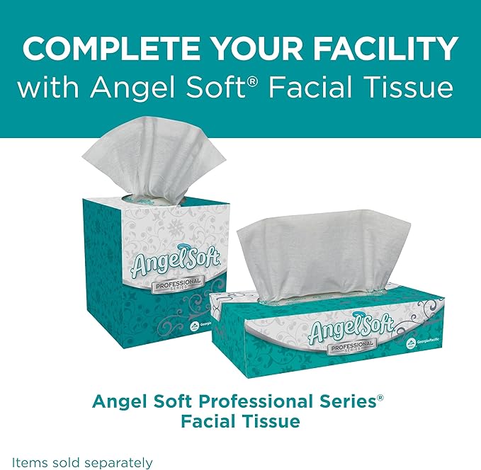 Georgia-Pacific Angel Soft Professional Series Premium 2-Ply Embossed Toilet Paper, 16840, 450 Sheets Per Roll, 40 Rolls Per Case, White
