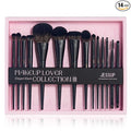 Jessup Makeup Brushes Set Jessup Make up Brushes 14Pcs Black Kabuki Foundation Eyeshadow Contour Concealer Powder Eyeliner Crease Eyebrow Blending Brush with Gift Box, T336-G