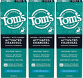 Tom's of Maine Activated Charcoal Whitening Toothpaste with Fluoride, Peppermint, 4.7 oz. 3-Pack (Packaging May Vary)