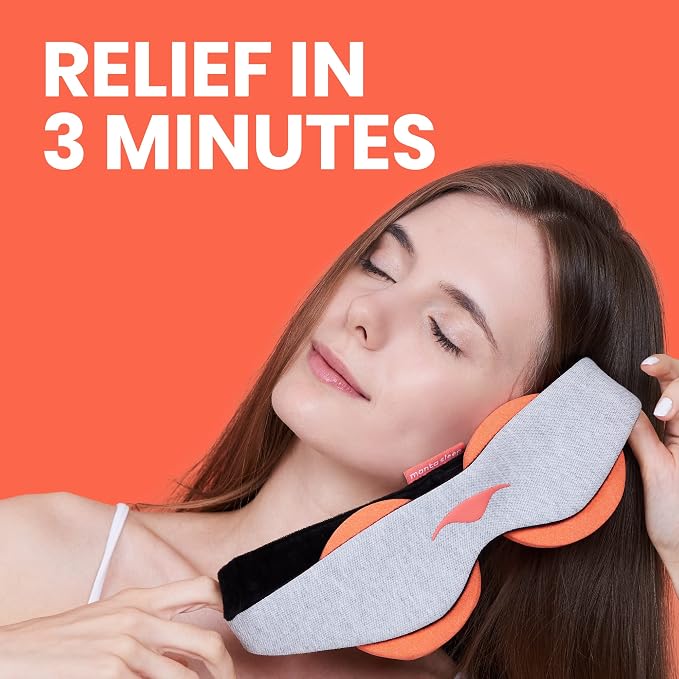 Manta Steam Sleep Mask - Reusable Near-Blackout Sleeping Mask for Relaxation & Restful Sleep - Adjustable Microwavable Steam Eye Cups for Natural Hydration, Eye Strain & Sinus Relief