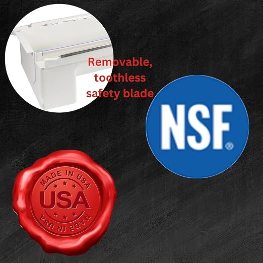 TableCraft KK6 KenKut 24" Film and Foil Dispenser, ABS Construction, Holds 24" Rolls up to 6" Diameter, Anti-Static Bar, Metal Safety Blade, Wall-Mount & Suction-Cup Options, Dishwasher Safe