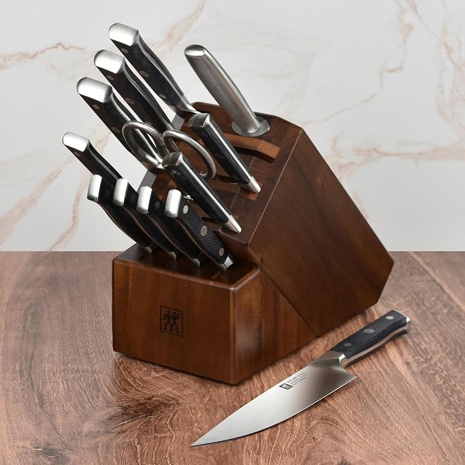 ZWILLING Spectrum 14-Piece Knife Block Set (Acacia Block)