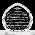 Qianwei Gifts for Wife from Husband Unique - Crystal Engraved Gift Personalized Present for My Wife Who Has Everything - Birthday Anniversary Wedding Valentines Day Gifts Ideas for Lover