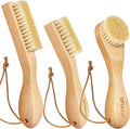 BFWood Laundry Stain Brush, Natural Soft Boar Bristle for Scrubbing Out Tough Stains on Delicate Fabrics, Knits, Cotton, Linens, No Damage