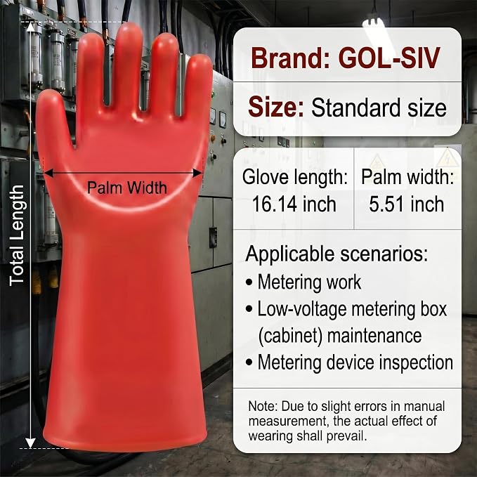 Insulated Electrician Gloves - Class 1 ASTM Compliant High Voltage Dielectric Electrical Gloves For Electrician,Electrical Safety Gloves 8000V AC