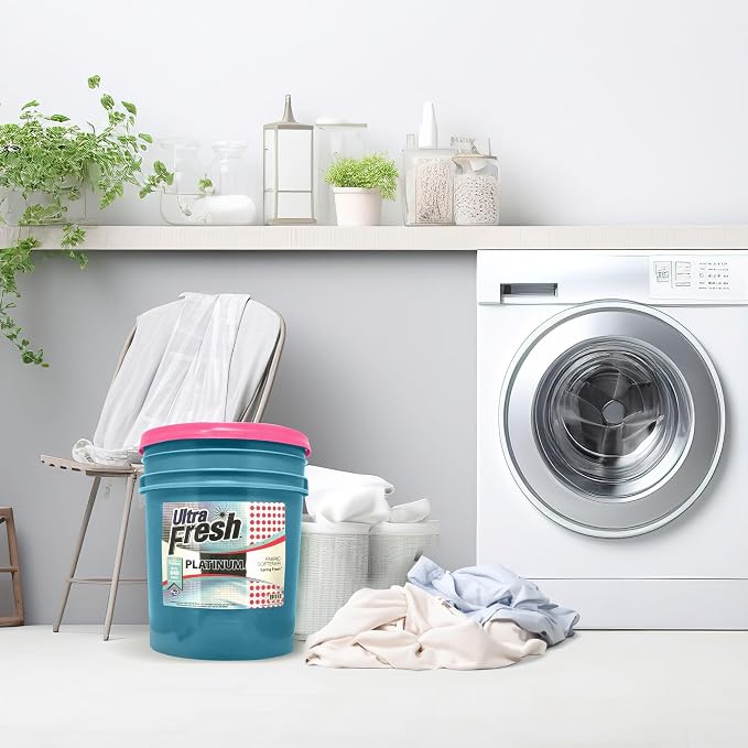 Ultra Fresh Platinum 5 Gallon Spring Fresh Scented Fabric Softener Liquid with Pump for Easy Dispensing for Up to 640 Laundry Loads (6 Pack)