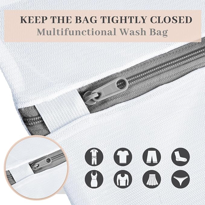 36 Pieces Mesh Laundry Bags Fine Mesh Wash Bags with Zipper Machine Washable Lingerie Bags for Washing Delicates Clothes Garment Underwear Blouse Hosiery Socks Travel, 16 x 20 Inches (Gray)