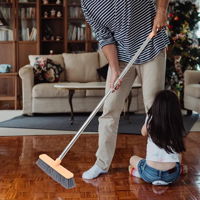 Healifty 1pc Handle Floor Sweeper Brush for Household Cleaning and Sturdy Design for Dust and Dirt Removal Kitchen Bathroom and Living Spaces