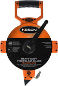 Keson OTR10M165 Open Reel Fiberglass Tape Measure Reel with Double Hook (Graduations: 1/10, 1/100 & m, cm, 2mm), 50M/165-Foot