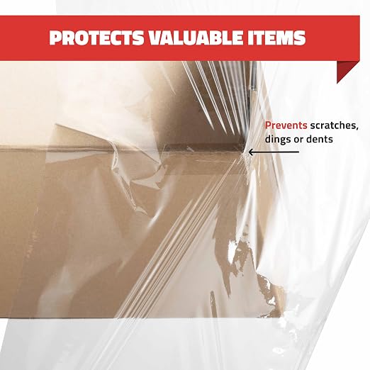 Stretch Wrap with Handle Industrial Strength 2 Pack 11" x 1000 Ft 60 Gauge Thick Shrink Wrap Roll for Moving Supplies, Furniture, Pallets, Plastic Wrap for Packing, Heavy Duty Stretch Film