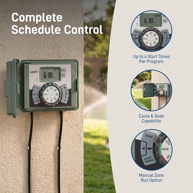 Orbit 57899 9-Station Outdoor Swing Panel Sprinkler System Timer