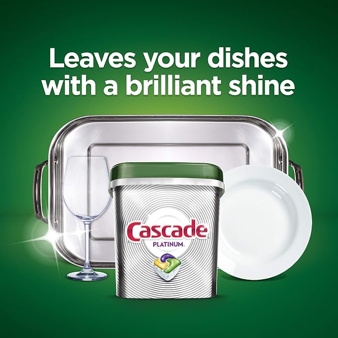 Cascade Platinum ActionPacs Dishwasher Detergent Lemon Scent, 21 ct (Pack of 5)