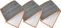 Superio Microfiber Mop Pads Refill, Replacement Head with Velcro, 16 Inch for Flat, Spray Mop Set - 3 Pack - Grey