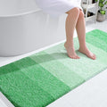 OLANLY Bathroom Runner Rugs Mat 59x24, Extra Soft Absorbent Microfiber Bath Rugs, Rubber Backing, Quick Dry, Washable Long Bath Mats for Bathroom Floor, Tub and Shower, Home Decor Accessories, Green