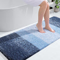 OLANLY Bathroom Runner Rugs Mat 59x24, Extra Soft Absorbent Microfiber Bath Rugs, Rubber Backing, Quick Dry, Washable Long Bath Mats for Bathroom Floor, Tub and Shower, Home Decor Accessories, Navy