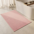 Triohero Large Bathroom Rugs Non Slip Washable Bath Rugs Super Absorbent Bathroom Rug Thin Quick Dry Low Pile Bath Mats, Pink 36"x48"