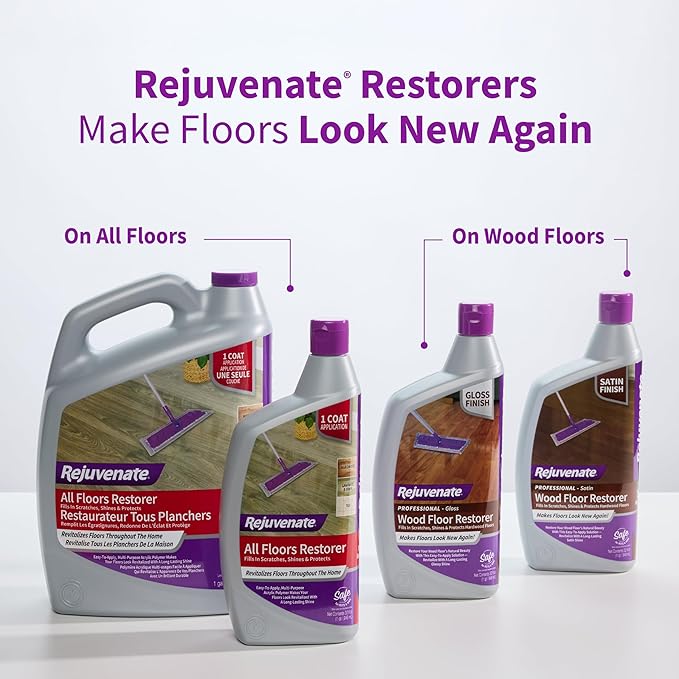 Rejuvenate All Floors Restorer Fills Scratches, Shines And Protects All Floor Types, Including Hardwood, Laminate, Vinyl And Tile, 1 Gallon