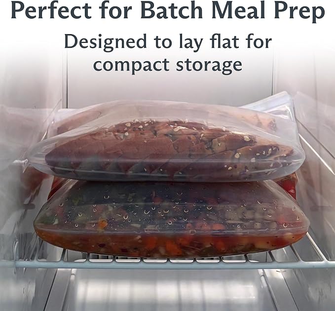 Stasher Silicone Reusable Gallon Storage Bag, Reusable Gallon Freezer Bags, Microwave Safe, Dishwasher Safe, Oven Safe, Sous Vide, Eco Friendly, 13” x 11” Food Storage Bags, 128 oz/3785 ml, Clear