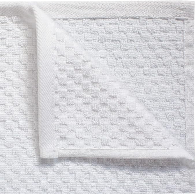 COTTON CRAFT Euro Spa Waffle Wash Cloth - Set of 12 White Washcloth | Luxury Face Towel Set - 100% Cotton - Soft Plush Absorbent Low Lint Quick Dry - Gym Shower Beach Bath Kitchen - 12x12 inches