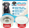 Stainless Steel Dripless Water Bowl with Tritan Plastic Lid, Holds 1 Gal, Reduces Spills & Trails Up to 85%+, Water Bowl for Giant Breed Dogs (86-130 lbs), The Original Slobber Stopper