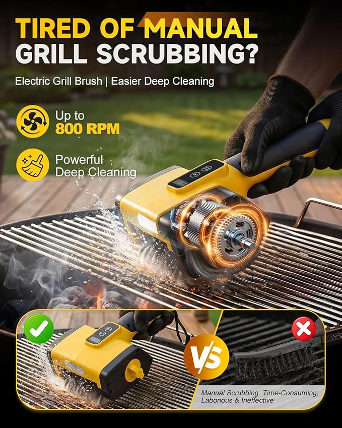 Electric Grill Brush, 750RPM