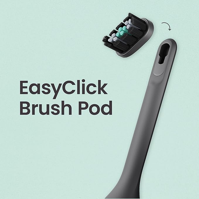 quip Ultra and Ultra Lite EasyClick Brush Pod Refill Heads - 4 Pack - Verified quip Brush Head Refills for Sonic Electric Toothbrushes - Soft Bristles, Compact - Last 3 Months Each - Black