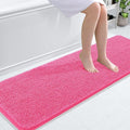 OLANLY Bathroom Runner Rugs 59x20, Soft Absorbent Chenille Bath Rugs, Rubber Backing Quick Dry, Machine Washable Long Bath Mats for Bathroom Floor, Tub and Shower, Home Decor Accessories, Hot Pink