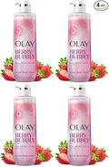 Olay Body Wash for Women, Intensely Hydrating, Pro-Hyaluronic Acid Serum Complex, Renews Moisture, Vitamin B3 Lameller Technology, For All Skin Types, Strawberry Summer Fizz Scent, 20 fl oz
