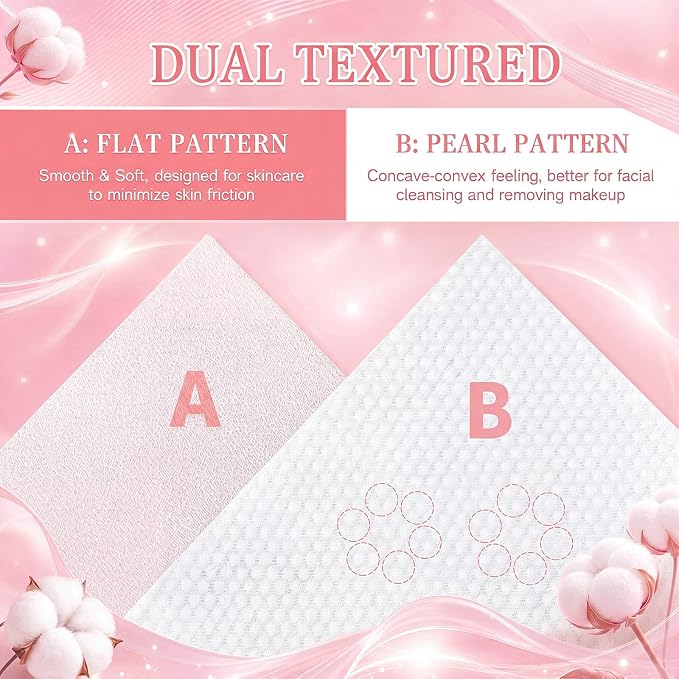 Riakrum Disposable Face Towels Bulk 24 Pack/2400 Ct Makeup Remover Wipes | Plant Fiber Facial Towelettes for Washing Face, 5.9 x 7.9 in, Lint Free Ultra Soft Washcloths, Sensitive Skin, Spa, Travel