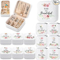 Kacctyen 12 Pcs Mini Travel Jewelry Case Bulk You Are Amazing Loved Mother's Day Church Gifts Bulk Pink Rose Party Gift for Secretary Day Girls Leather Travel Jewelry Case