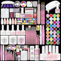 SAVILAND Acrylic Nail Kit with Drill: Professional Nails Kit Acrylic Set with Everything U V Light Nail Art Brush Glitter Powder Nail Stuff for Home DIY Salon Use Christmas Gift Set