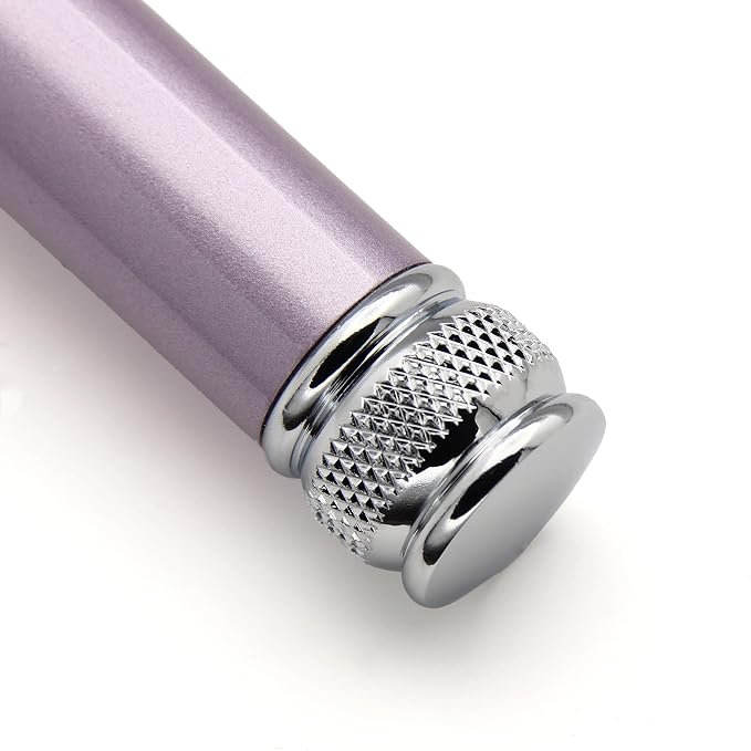 Edwin Jagger DELHEBLAMZ Classic Long Handled Double Edge Manual Eco-Friendly and Reusable Safety Razor for Men and Women for Shaving cream or Soap Fits All DE Razor Blades (Heather)